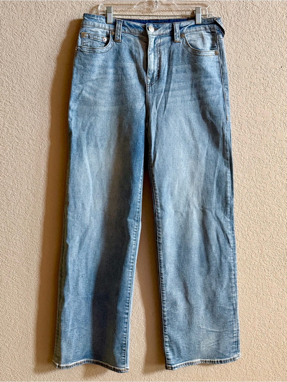 True Religion Leila High Rise Wide Leg Jeans Light Wash Size 31 NWT